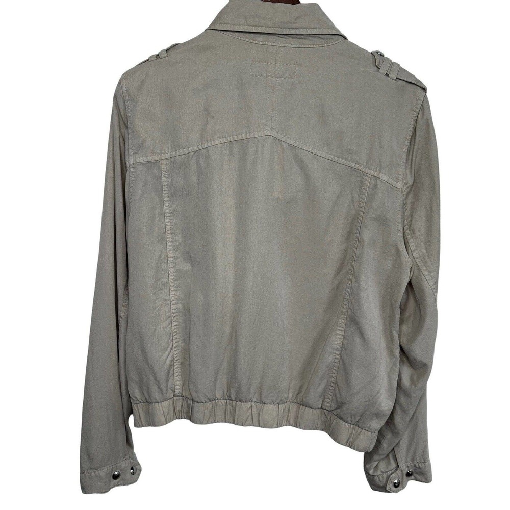 NWOT Anthropologie Blank NYC Breezy Moto Jacket Size XL White Sand Tan - Picture 4 of 13